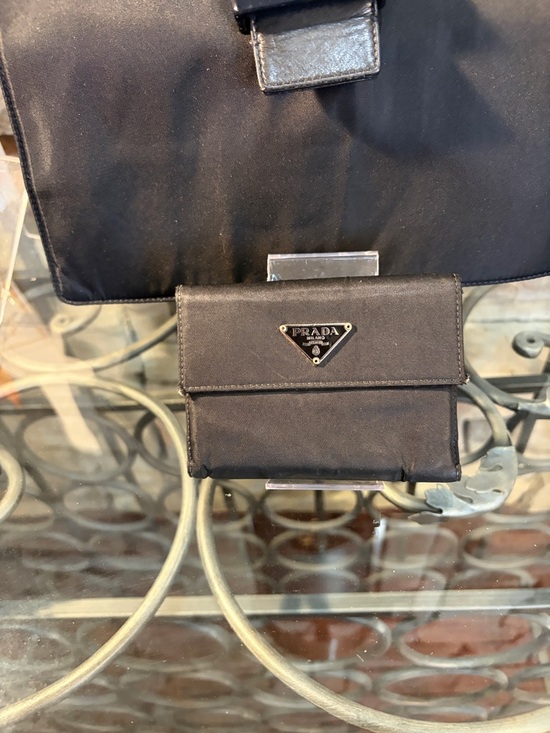 Prada Black Shoulder Bag with Buckle Detail & wallet main image 9